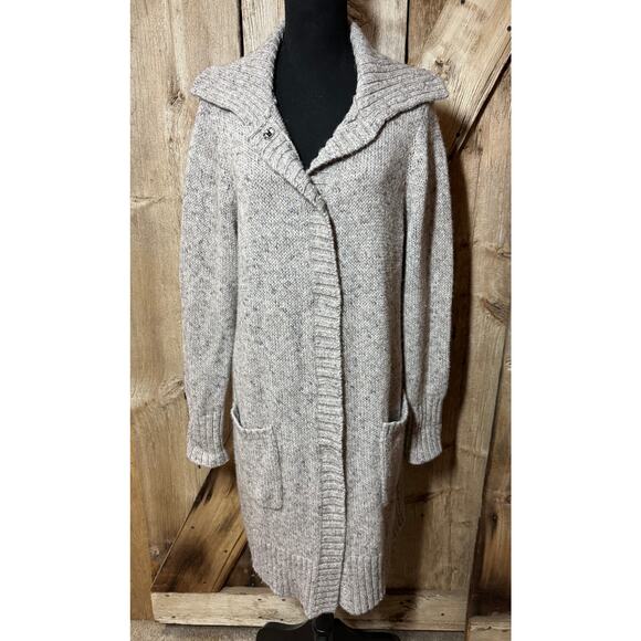 Coldwater Creek Winter Mix Duster Long Cardigan Sweater Gray Women's Small S - Picture 1 of 10